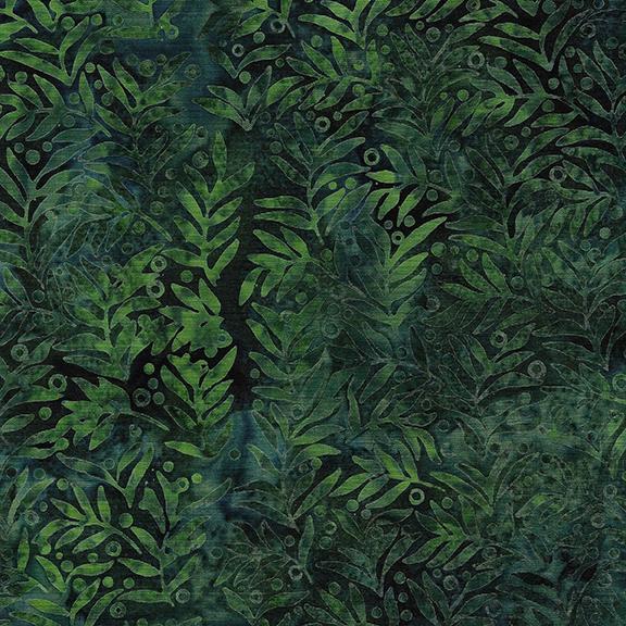 Small Leaves with Dot-Teal Seaweed
