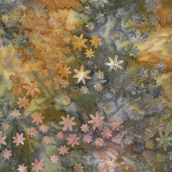 Mini Floral-Multi Orange Brown Teal Grey