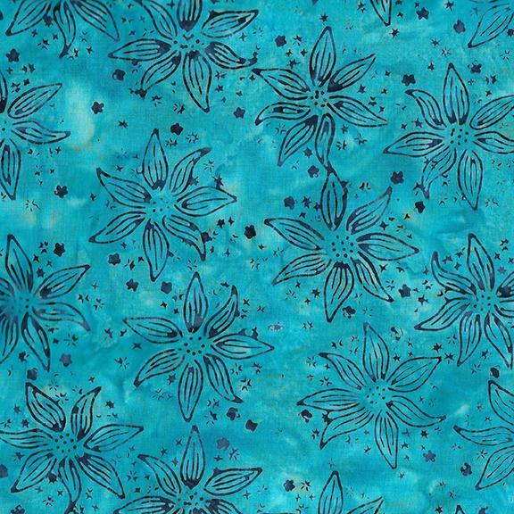 Large Floral-Blue Waterfall