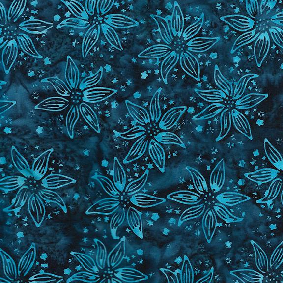 Large Floral-Blue Navy