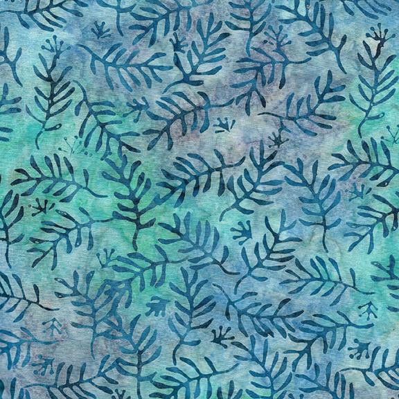 Vines and Sprigs -Teal Aruba