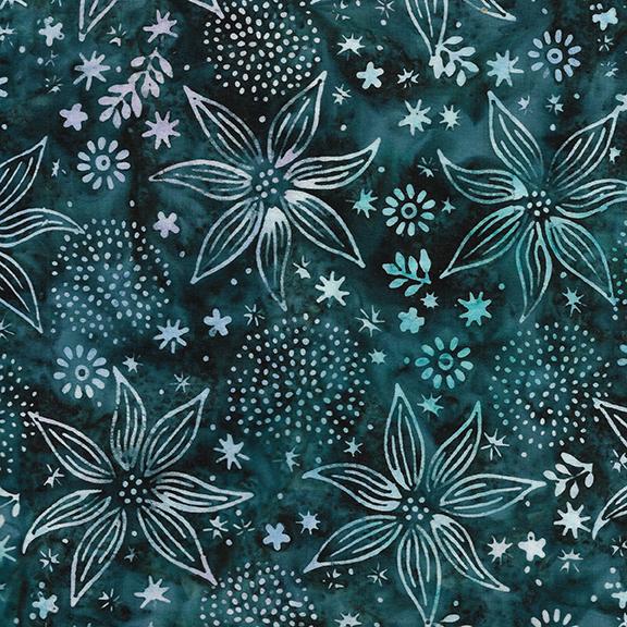 Large Floral Mix-Teal