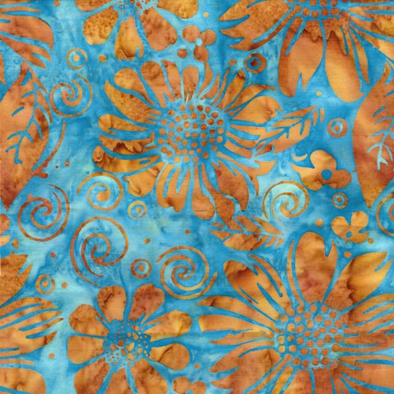 Large Floral-Teal Mermaid