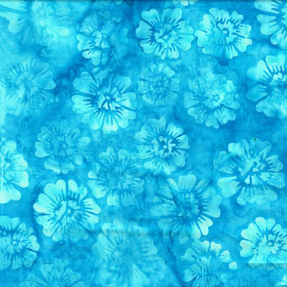 Floral Tossed-Teal Surf