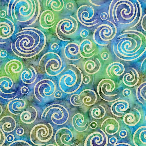 Spiral-Multi Green Purple Mardi Gras