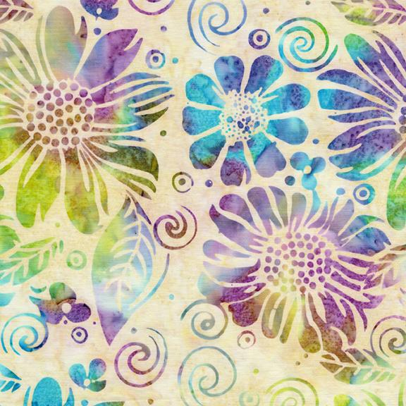Large Floral-Multi Purple Green Flourite