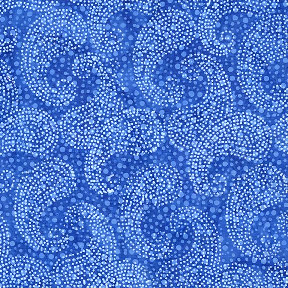 Mini Dot Paisley-Blue Bluebird
