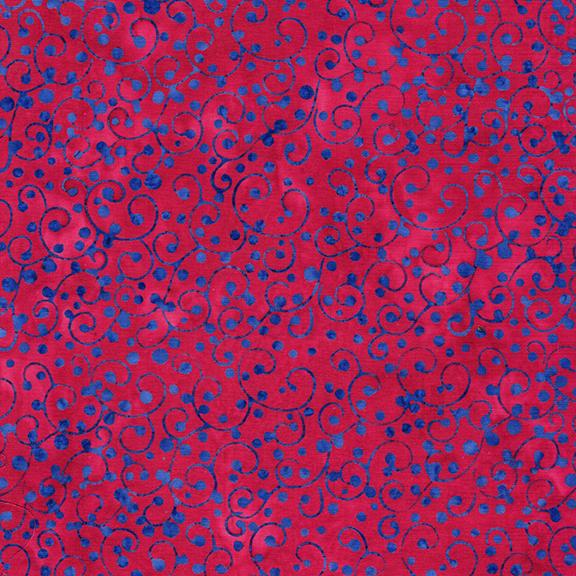 Dot Swirl-Multi Red Blue