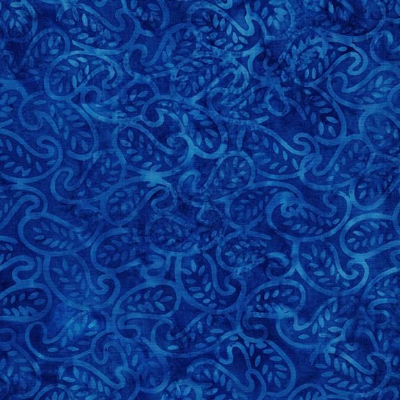Mini Leaf Paisley-Blue Blueberry