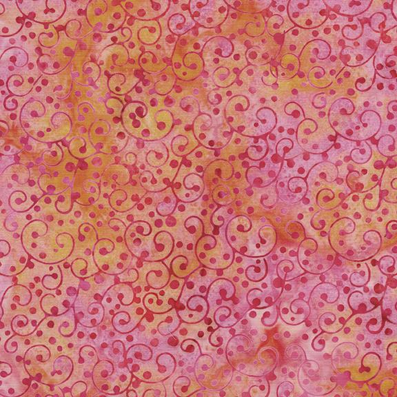 Dot Swirl-Multi Pink Orange Sunset