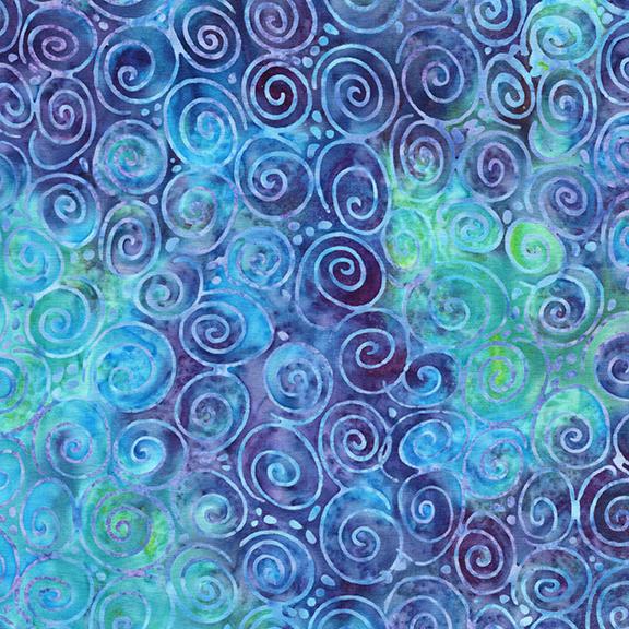 Spiral-Multi Green Purple Mardi Gras