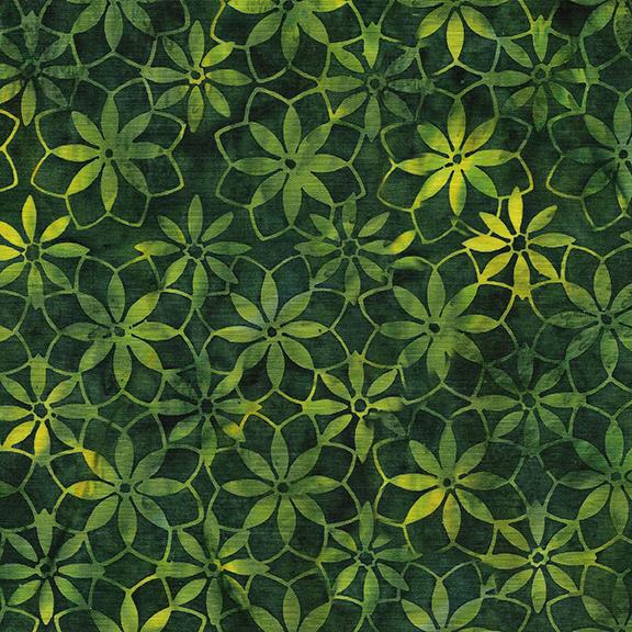 Geo Flower-Green Spinach