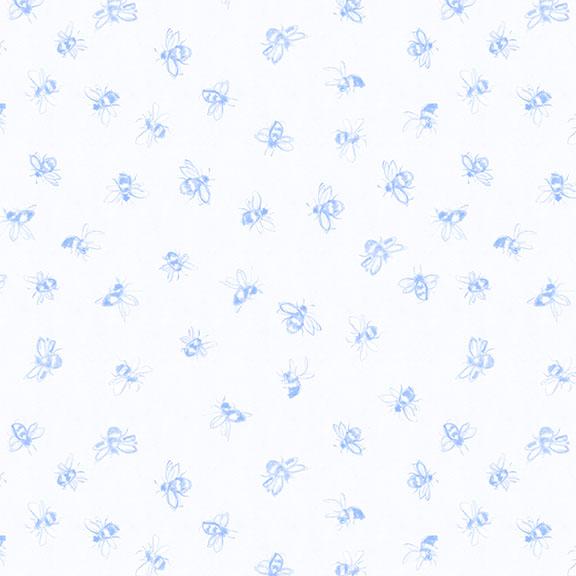 Bees-White/Blue