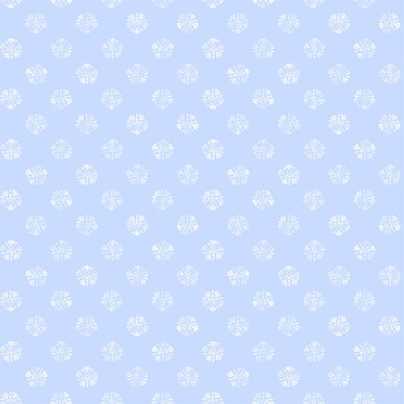 Floral Dots-Lt Blue/White