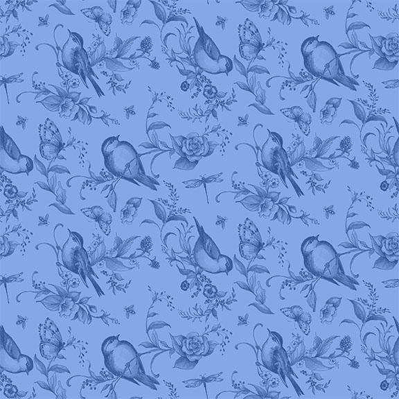 Birds & Bees-Blue/Dk Blue