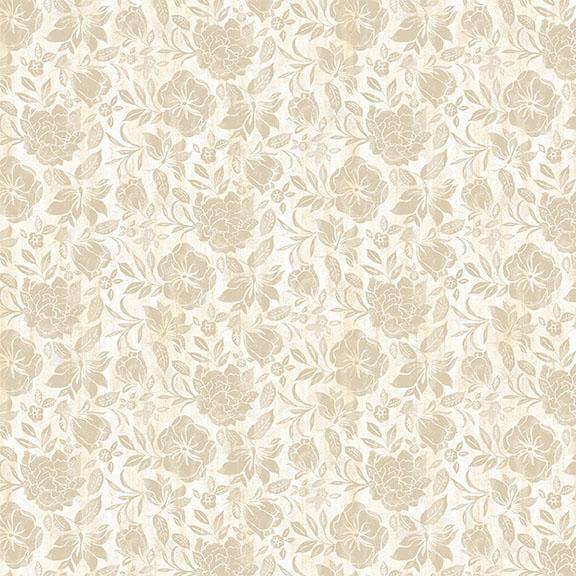 Tonal Floral-Cream/Tan