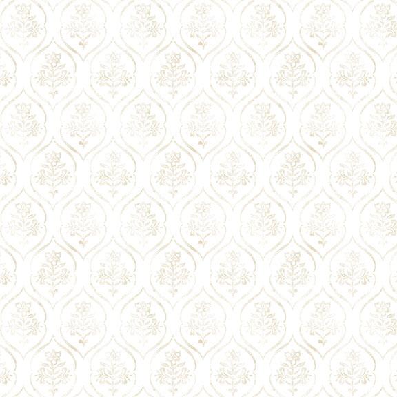 Floral Stamp-Cream