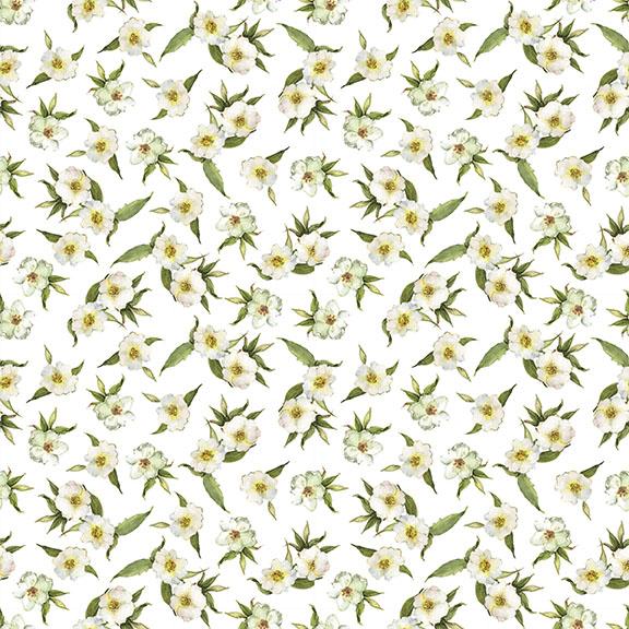 Small Floral-White