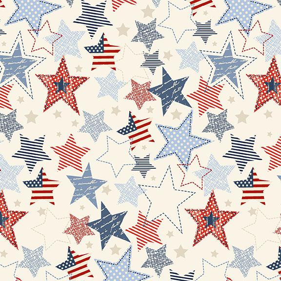 Large Stars-Cream Multi