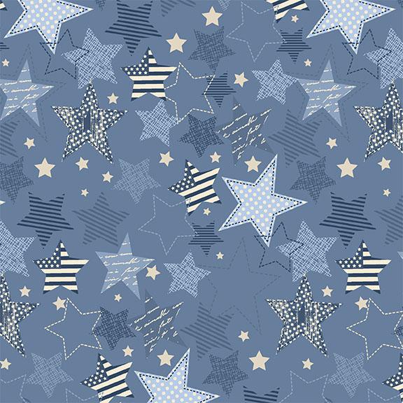 Large Stars-Blue Tonal
