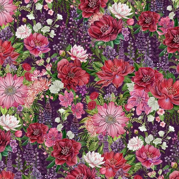 Packed Floral-Purple