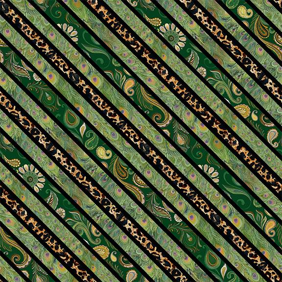 Diagonal Stripe-Green