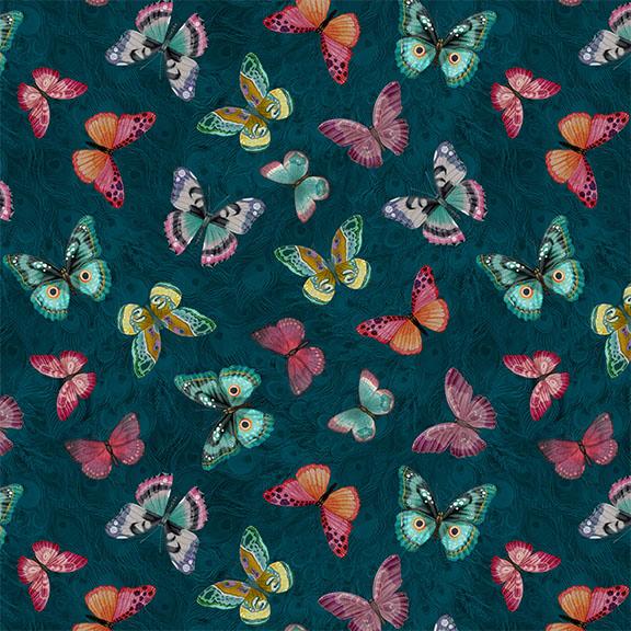 Butterflies-Teal