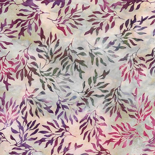 [712404891] Wavy Leaves-Multi Pale Coral Teal