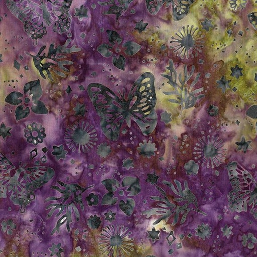[712401892] Butterfly Floral-Multi Purple Yellow