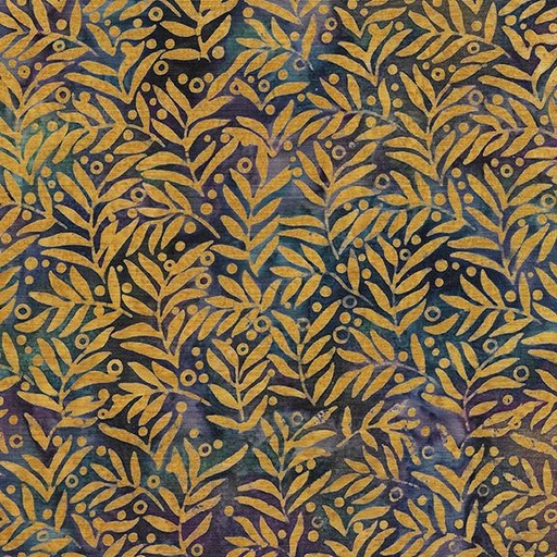 [112418828] Small Leaves with Dot-Multi Blue Purple