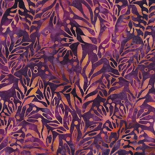[112419890] Leaves with Dandelion-Multi Purple Pink Iris