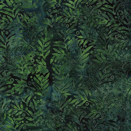 [112418993] Small Leaves with Dot-Teal Seaweed