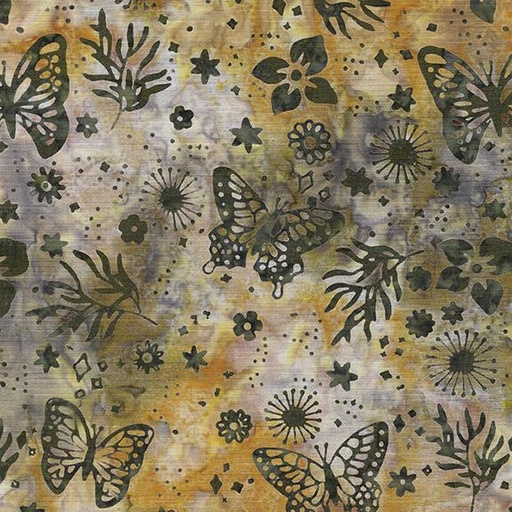 [712401075] Butterfly Floral-Brown Russet