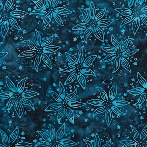 [712414585] Large Floral-Blue Navy