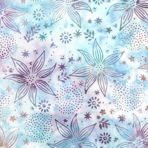 [712408882] Large Floral Mix-Multi Blue Teal White Magenta