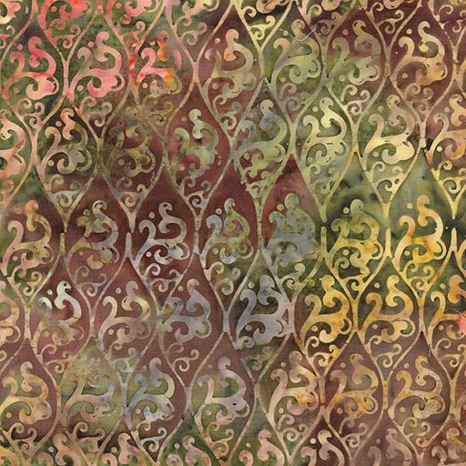 [512401835] Abstract Swirls-Multi Green Brown Pinecone