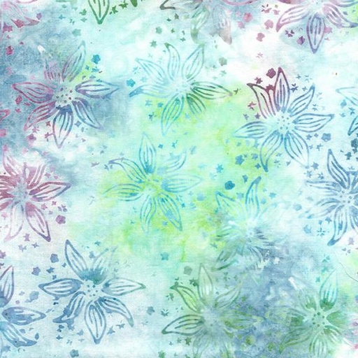 [712414851] Large Floral-Multi Turquoise Green