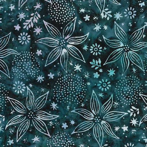 [712408960] Large Floral Mix-Teal