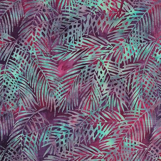[112413890] Tossed Palm-Multi Purple Pink Iris