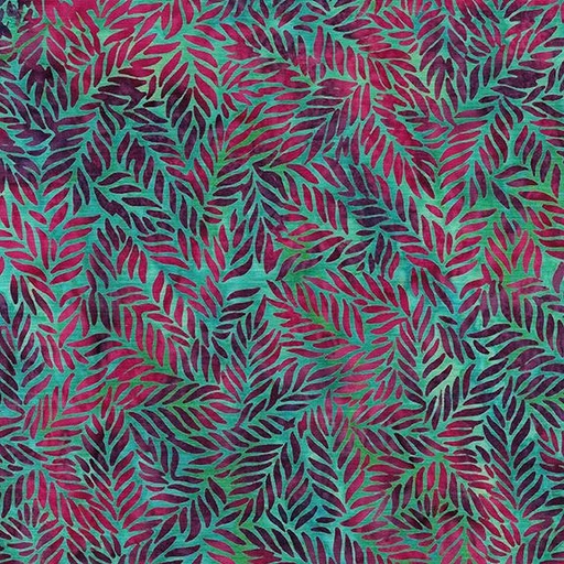 [112411905] Mini Tossed Leaves-Teal Aqua