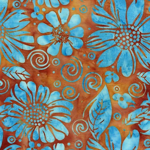 [712522074] Large Floral-Brown Cinnamon