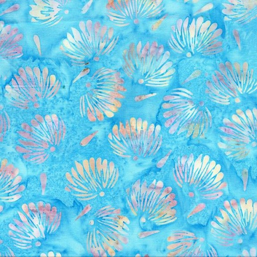 [712526920] Floral Fan Tossed-Teal Pool