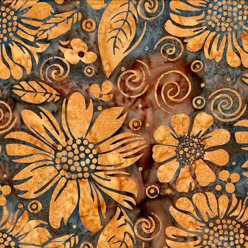 [712522094] Large Floral-Brown Coffee