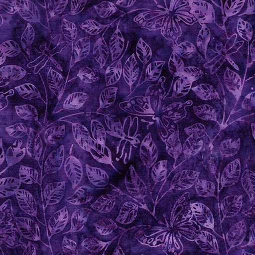 [112507443] Butterfly Dragonfly Leaves-Purple