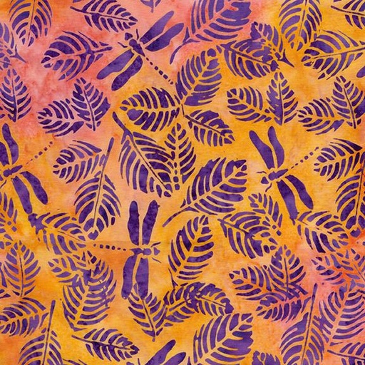 [112505816] Dragonfly Leaves-Multi Pink Purple Orange