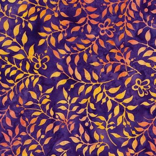 [112508892] Butterfly & Leaves-Multi Purple Yellow