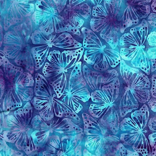 [112504877] Side Butterflies-Multi Turquoise Purple