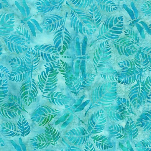 [112505915] Dragonfly Leaves-Teal Sea Glass