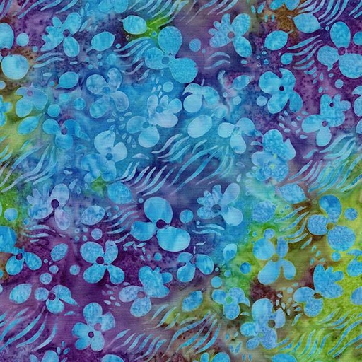 [712524845] Floral Drift-Multi Green Purple Mardi Gras