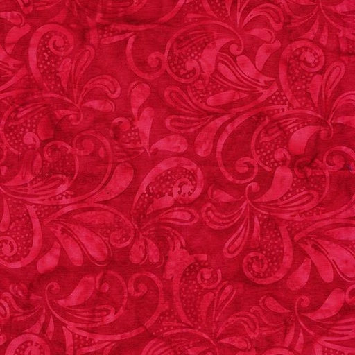 [112510355] Lg Paisley Swirl-Red Candy